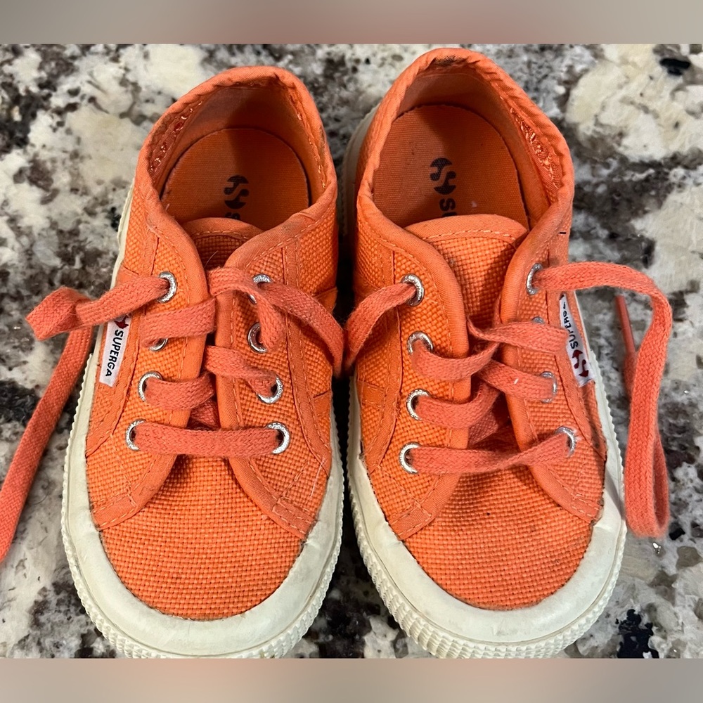 Superga Kids Bright Orange Sneakers